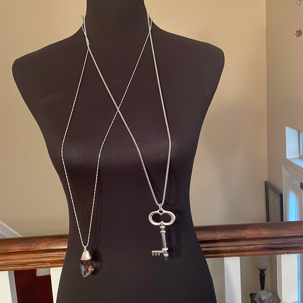 Chico’s Long Silver Necklaces